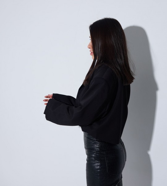 Блейзер Modern Cropped Чорний | Showroom By Nona — зображення 3